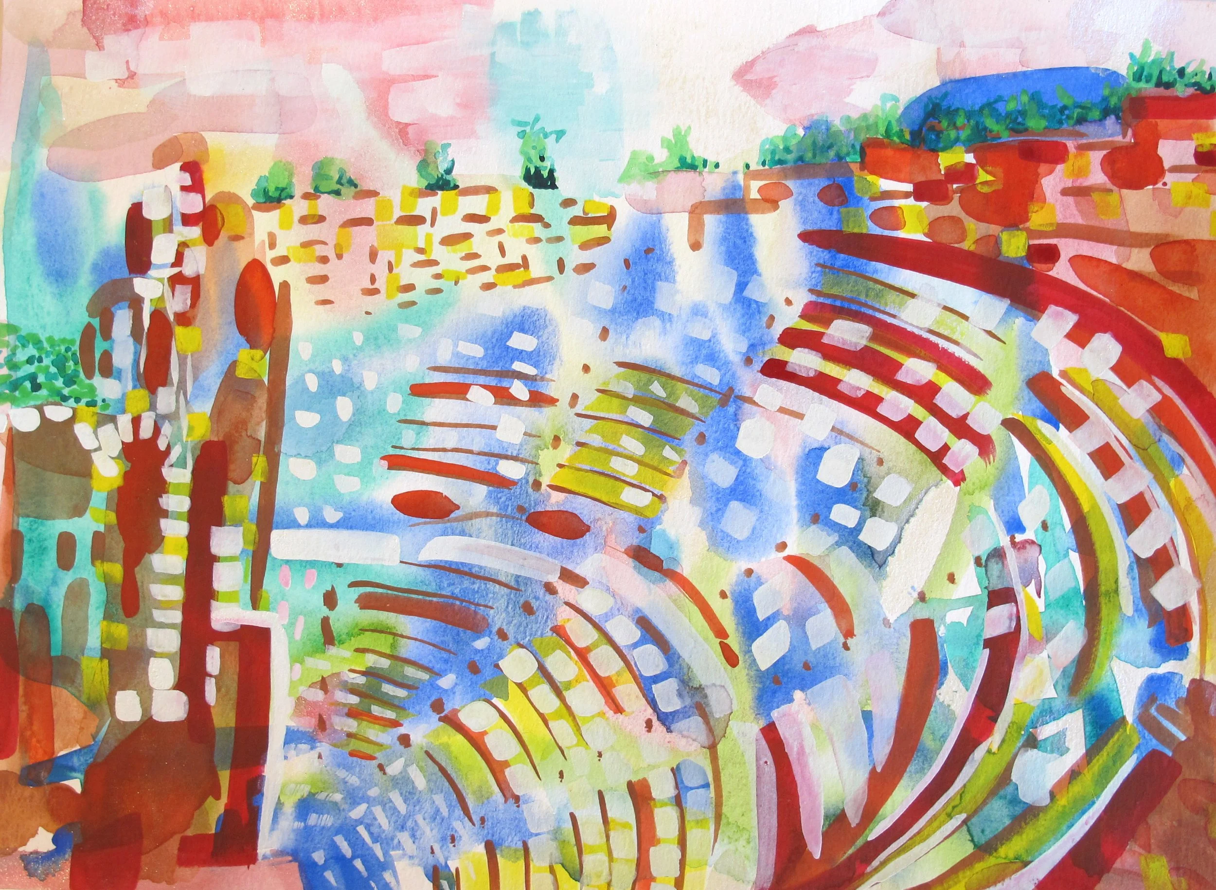 Athens Amphitheater 15” x 19” Archivally framed $1225