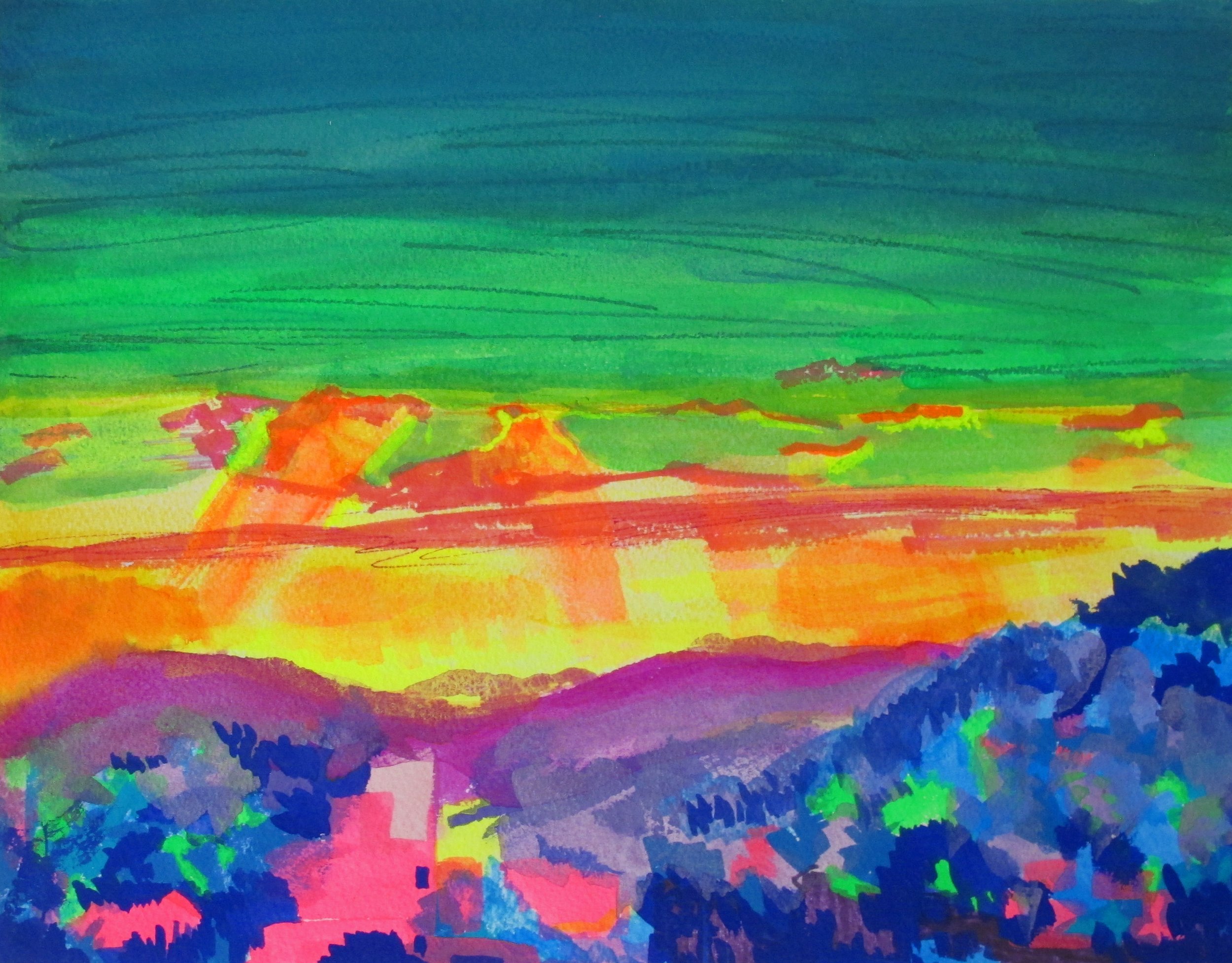  Breaking Through 11" x 14" Mixed media on paper $700