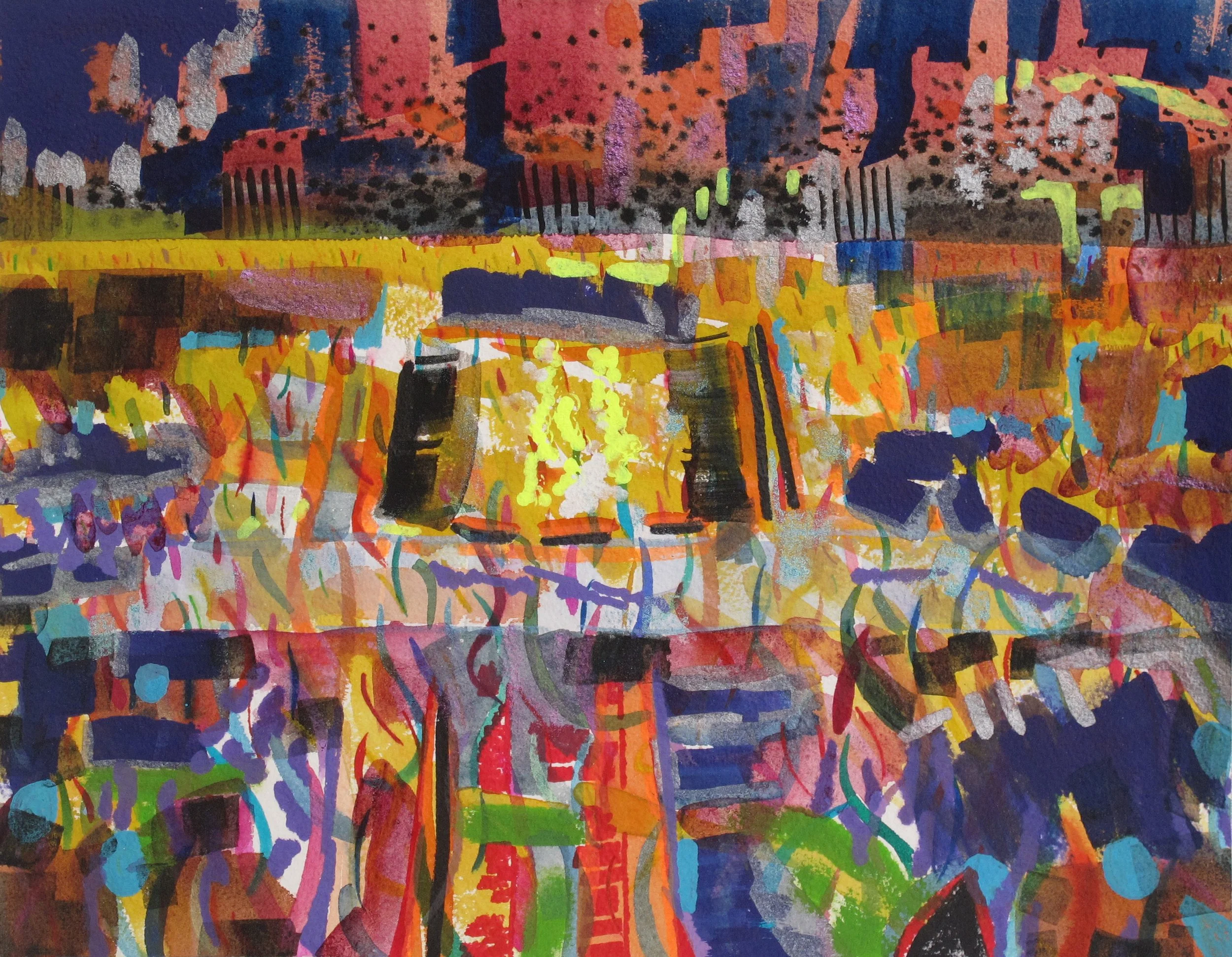 Paris Party Light 14 15/16” x 18 1/16” Archivally framed $1225