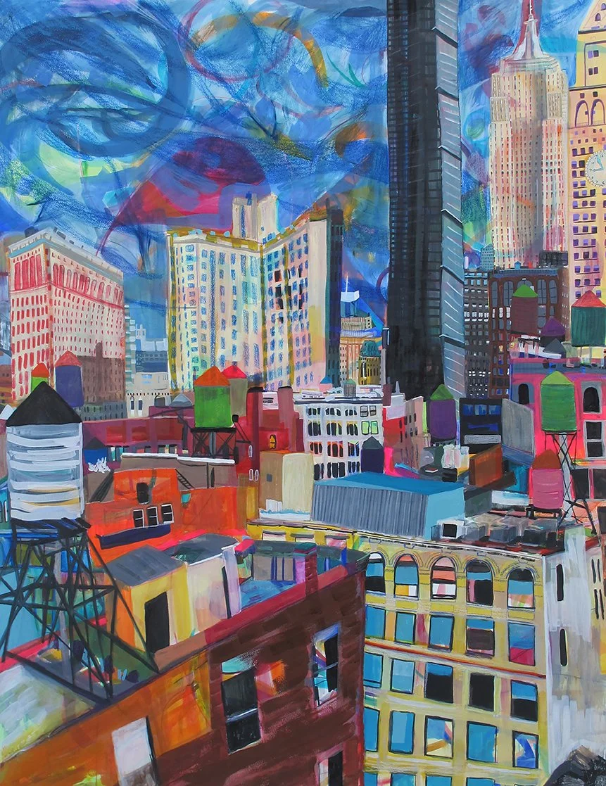 New York State of Mind 63" x 48" Mixed Media on paper $12,500