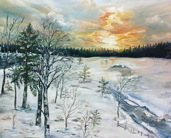 Sun Set 100cm x 90cm
