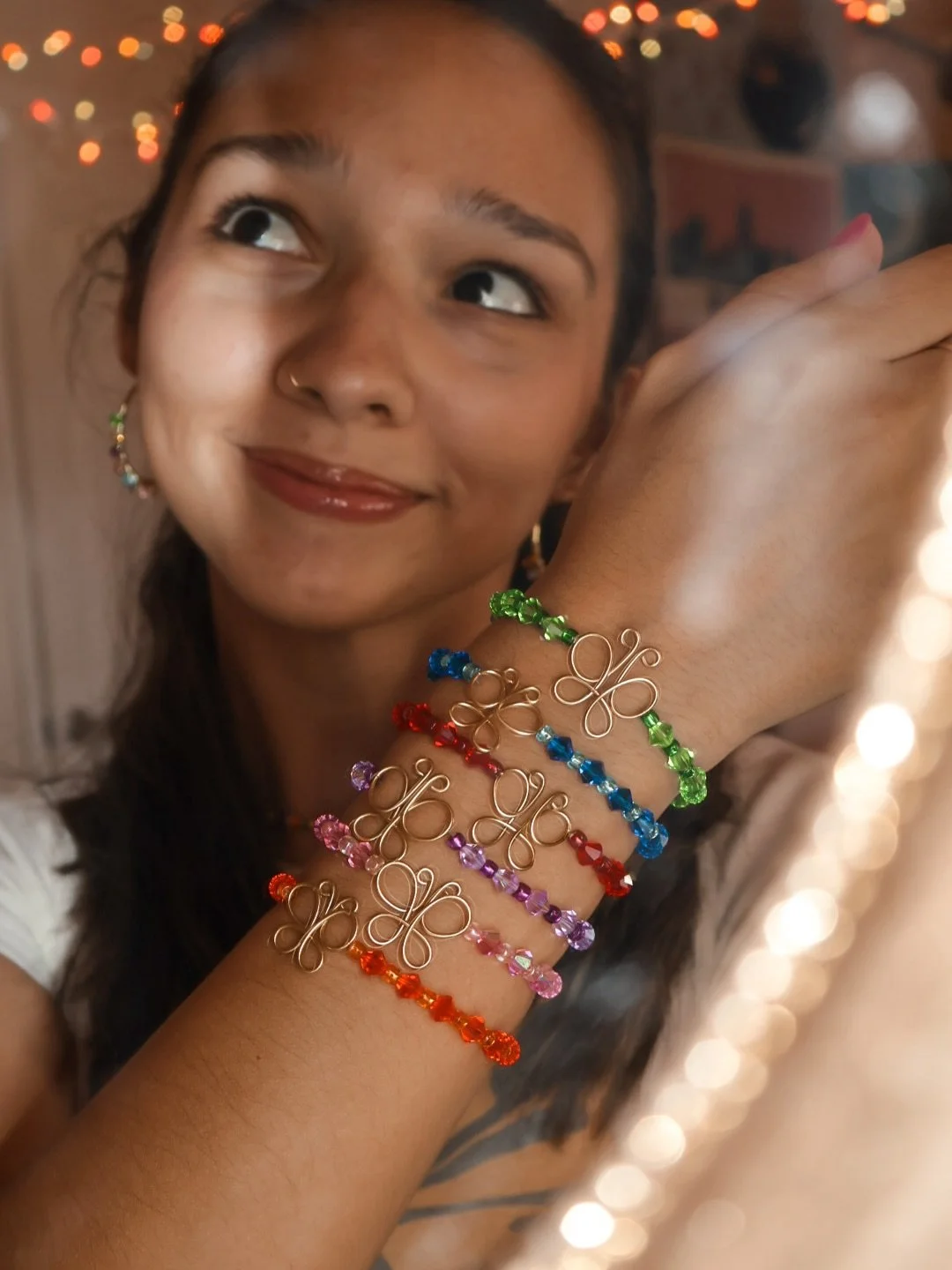 say hello to the butterfly garden bracelets! i’ve always dreamed of turning my butterfly design into a bracelet, and after many ideas fluttered through my mind, this vibrant vision finally came to life. i never imaged they’d turn out this