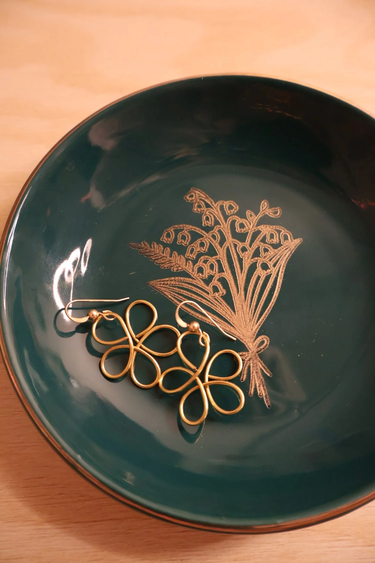 Birth Month Flower Laser Engraved Jewelry Dish