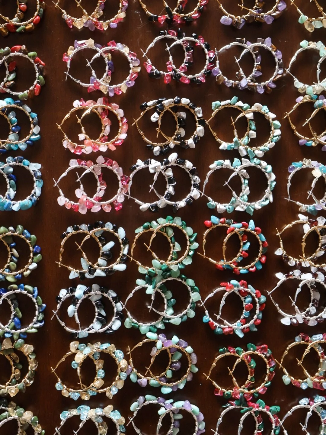 as my business grows, so does my one of a kind gemstone hoop collection. my very first drop in 2023 had just 4 pairs and now, three years later, we have FORTY!! this is the type of collection you cannot hesitate to shop from!! once they&rsquo;re gone