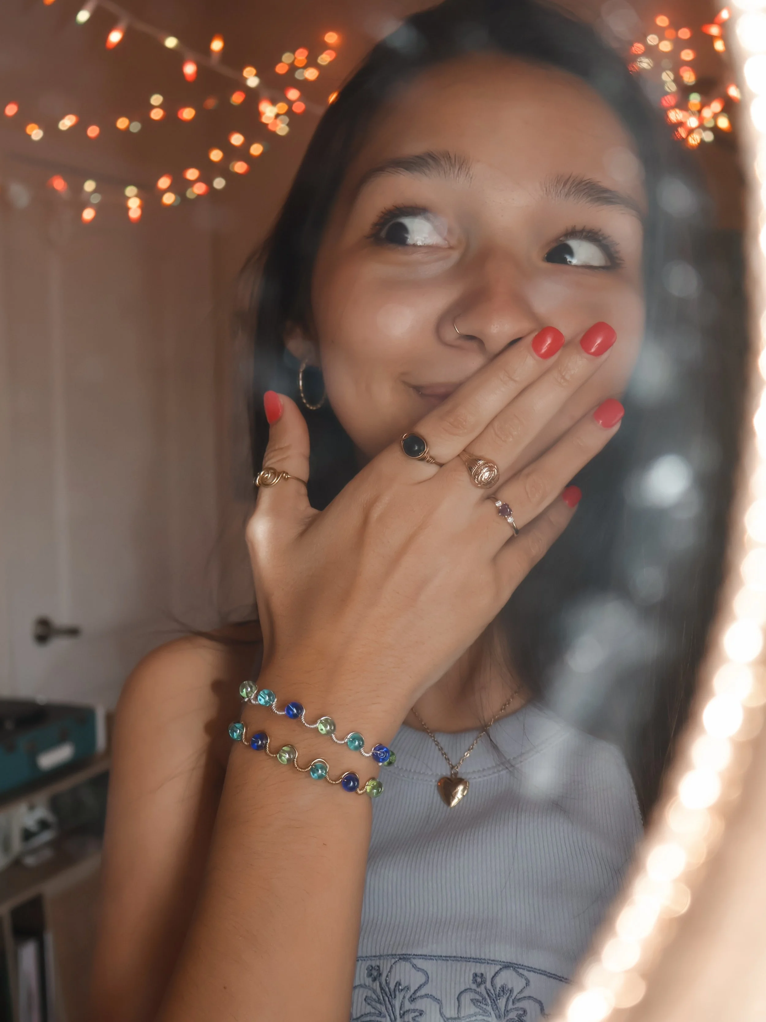 this week long birthday party just keeps getting better and better.. or should I say prettier and prettier! introducing the sea glass bracelet. she is a summer edition of the athena pearl bracelet and is perfect for your upcoming beach trip. availabl