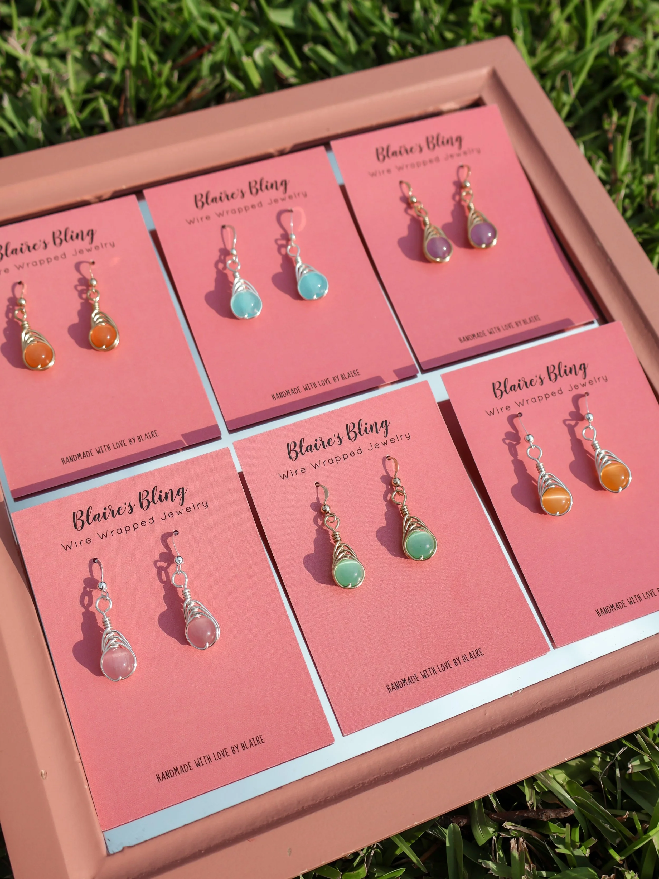 meet the summer hues earring collection! made to match the summer hues rings that are already available in my shop. this collection is inspired by sunshine, beach days, golden hours, and everything there is to love about summer! which pair are you pi