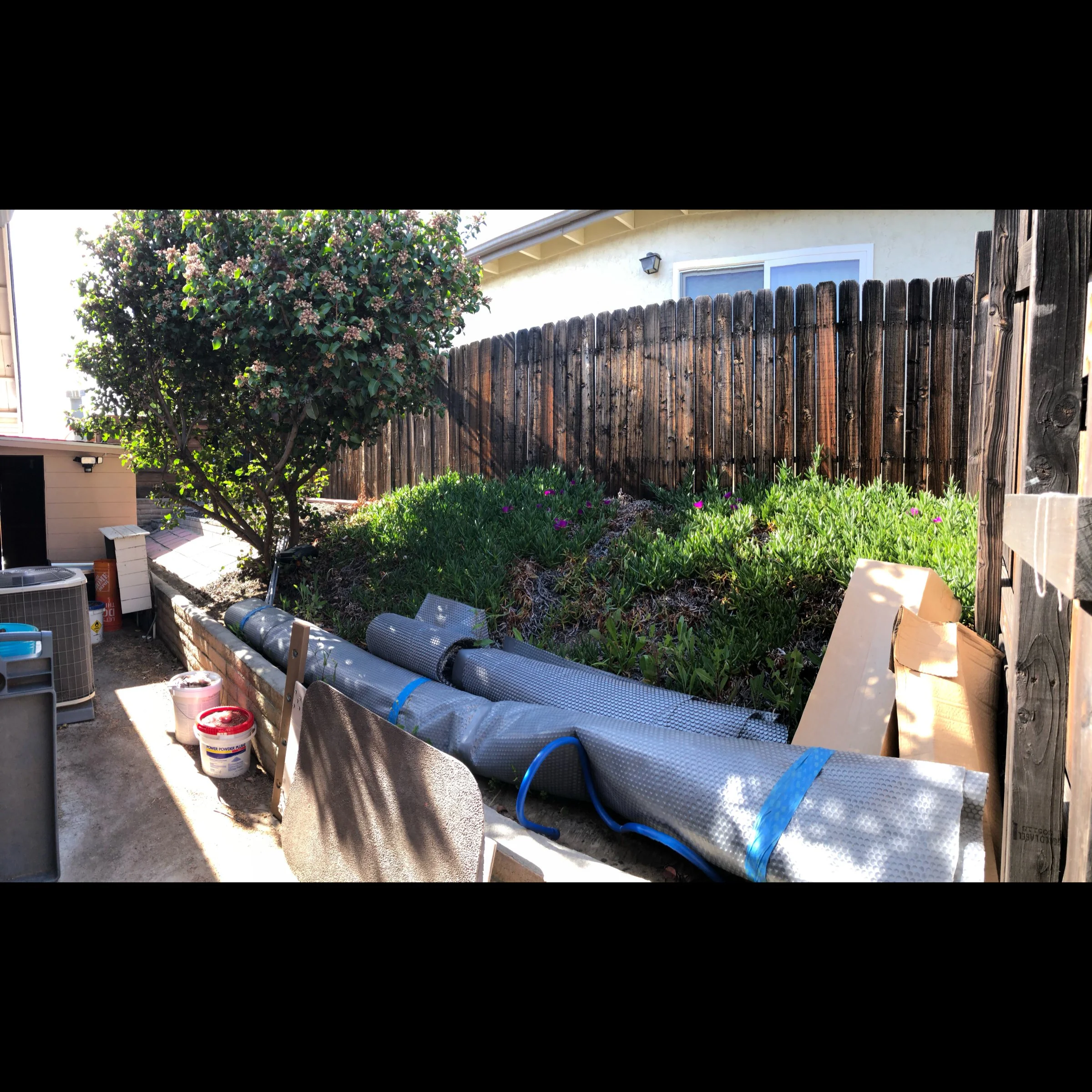 Allied Gardens Terrace Beds Before