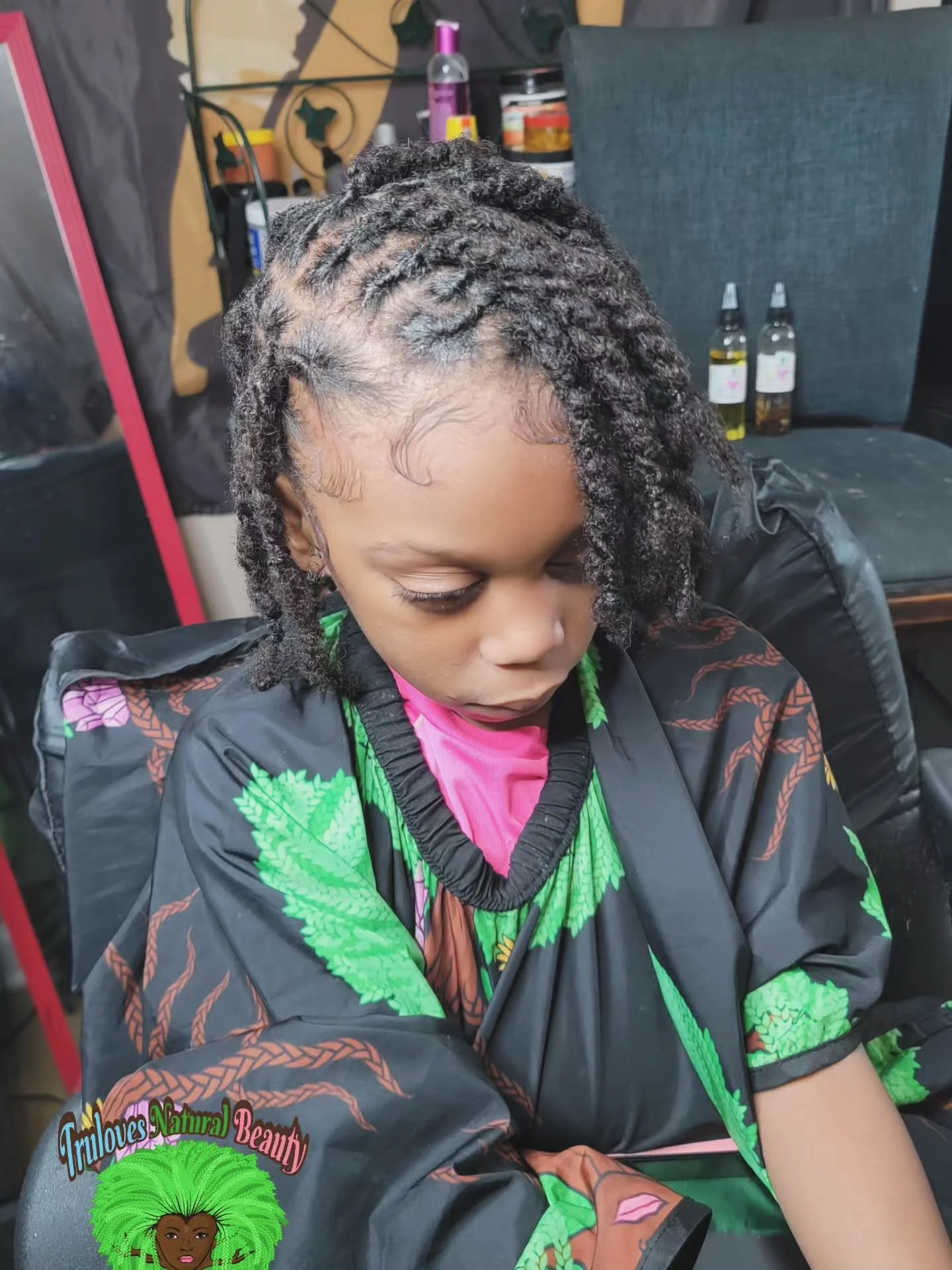 Loc Retwist &amp; Style. Simple yet cute 😍 
#Tenderhearted #kidhairstyles #locs #twostrands