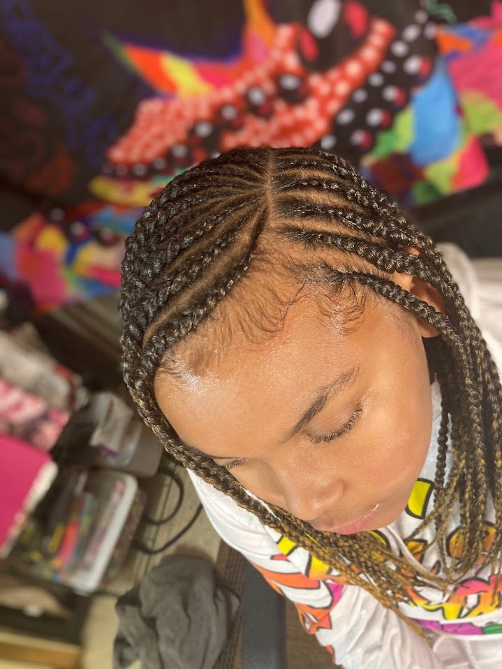 After kid braids w/weave/2