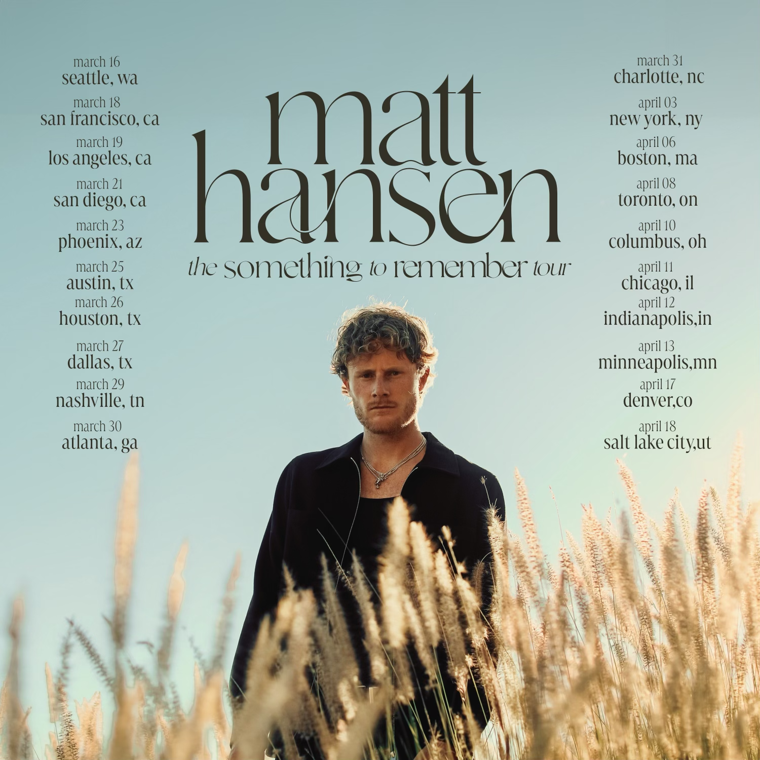 MATT HANSEN tour poster