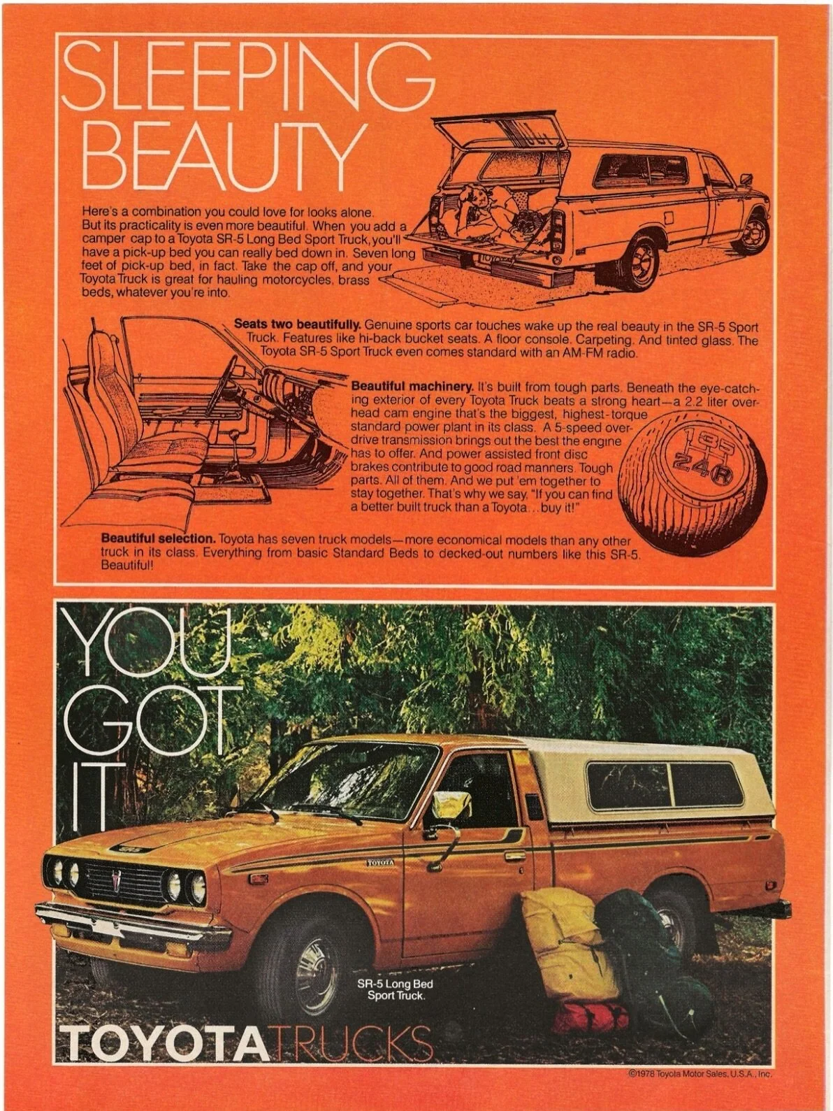 This is still the vibe&hellip;

Vintage Toyota advertisement from 1978.

Shoutout to @toyota_heritage where we saw this first.

#toyota #truckcamping #vintagetruckcap #trucktopper #scargotruckcaps