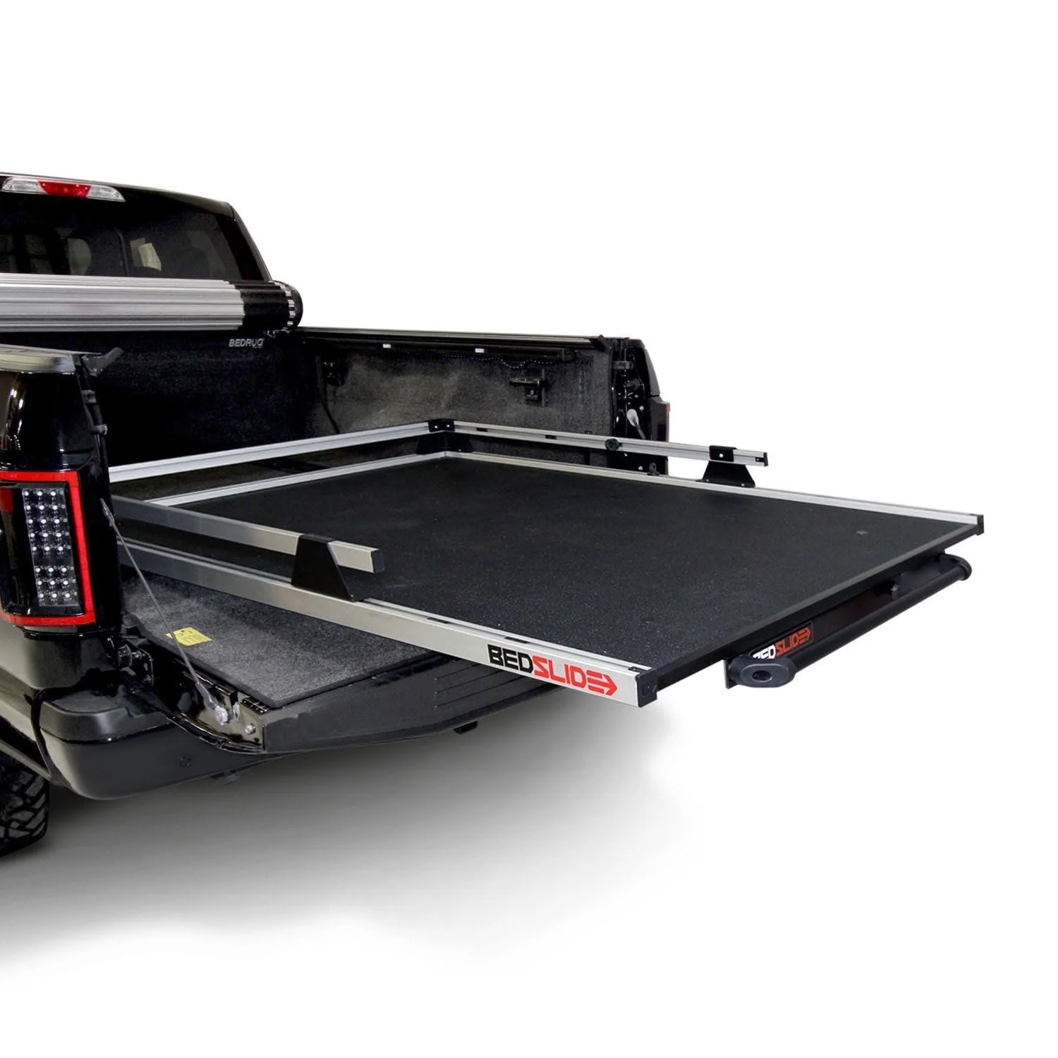 BEDSLIDE TRUCK BED CARGO MANAGEMENT SYSTEM WITH PULL OUT PLATFORM AVAILABLE AT S-CARGO TRUCK CAPS -COLORADO