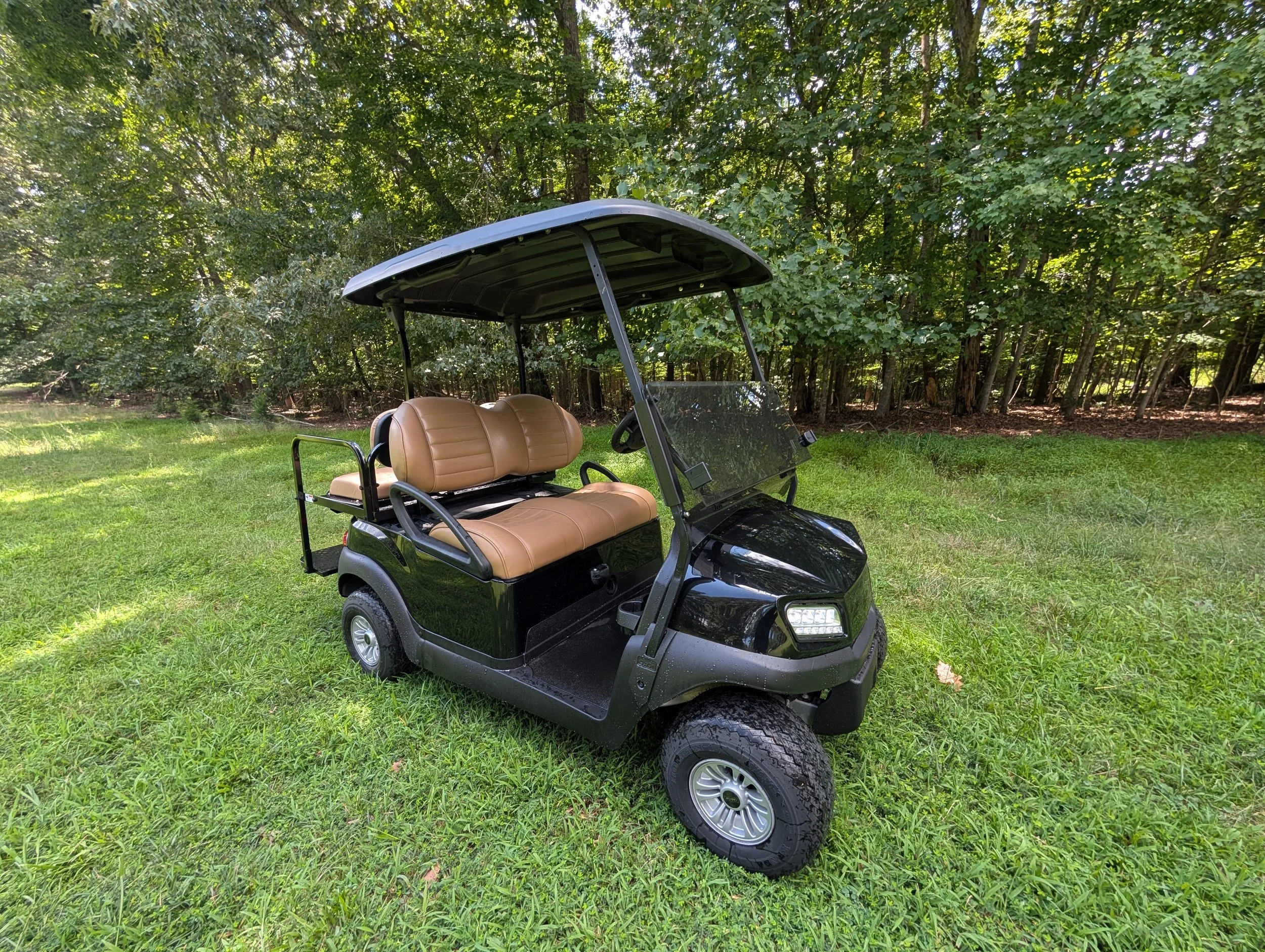 2021 ClubCar Tempo Black Stock Non Lifted with Rear Flip Seat