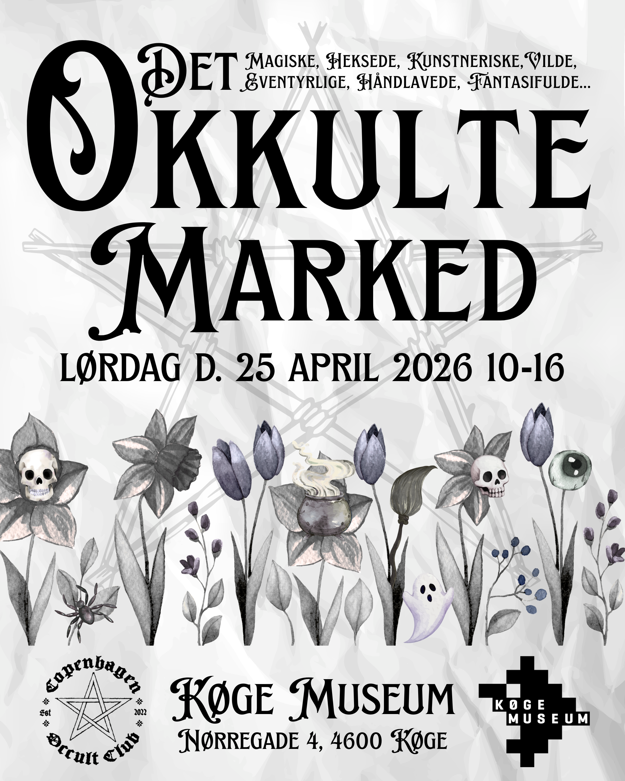 Participant fee / Deltager gebyr: Det Okkulte Marked Køge Museum