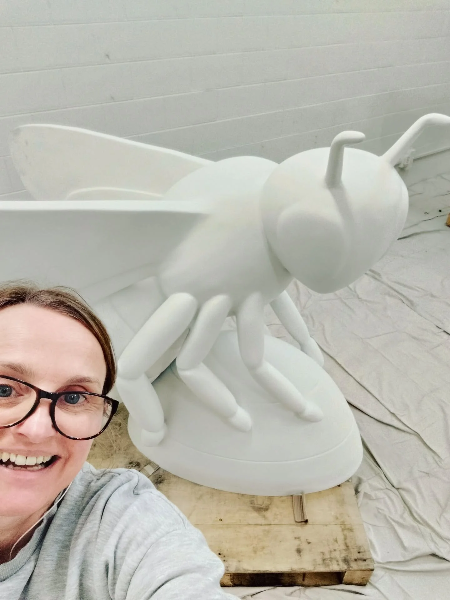 I'm buzzing 🐝. Today I started work on my bee for the Life Flight Trust. @beeinthecitywellington .

I was lucky enough to get selected as one of the 30 artists that will paint their art work on the giant bee sculptures.

The bees will then be placed
