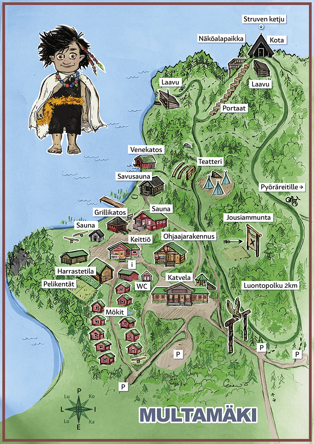 Multamäki map illustration for Municipality of Laukaa 