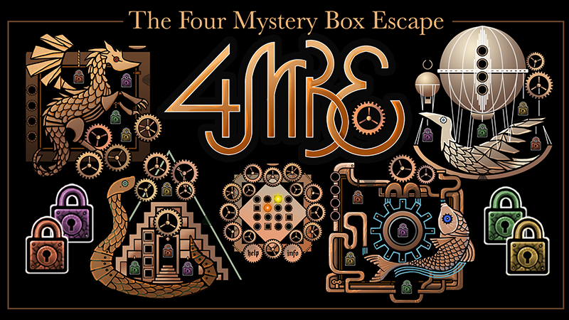 The Four Mystery Box Escape game graphics 