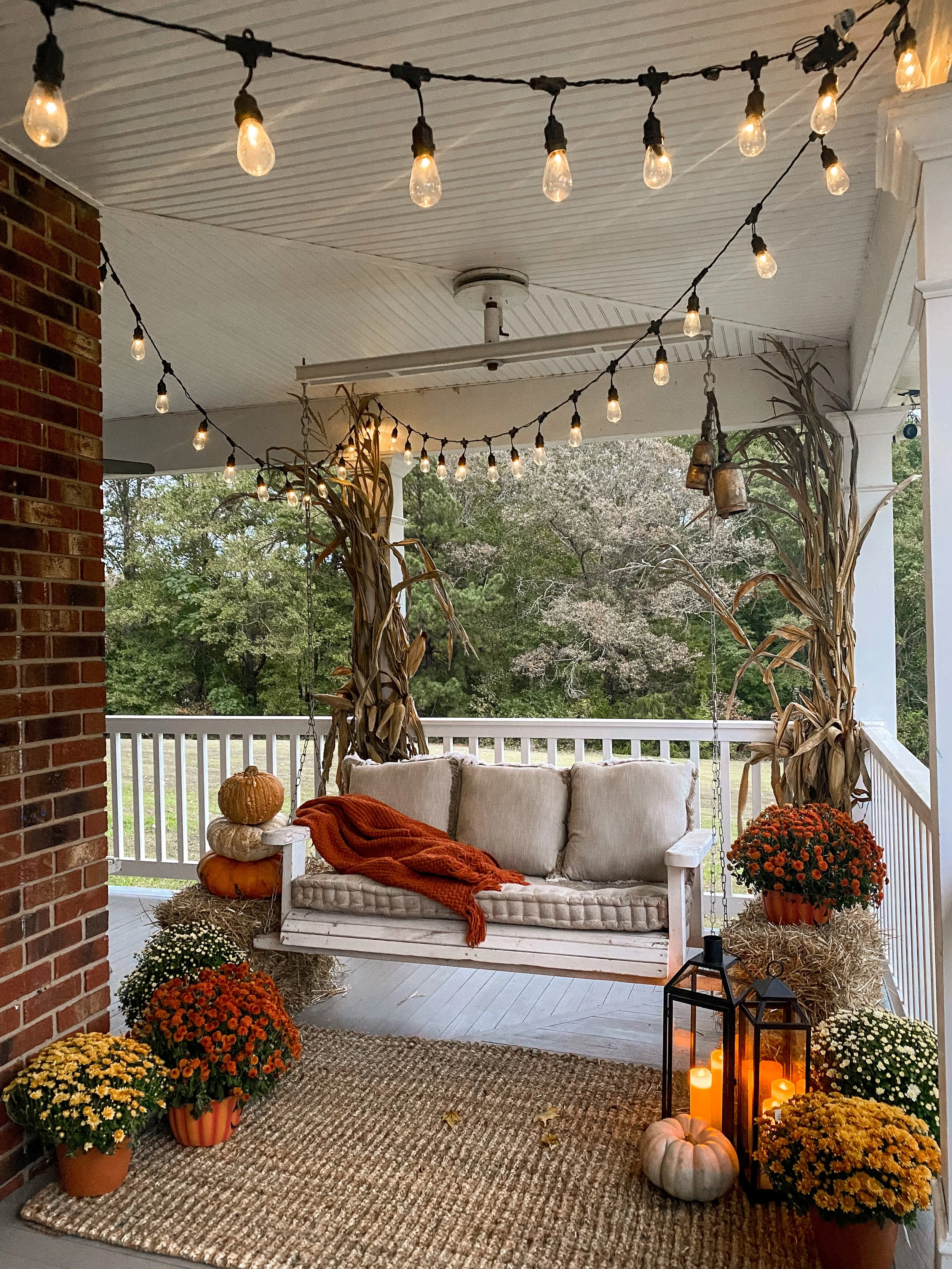 Fall Front Porch with a Twist