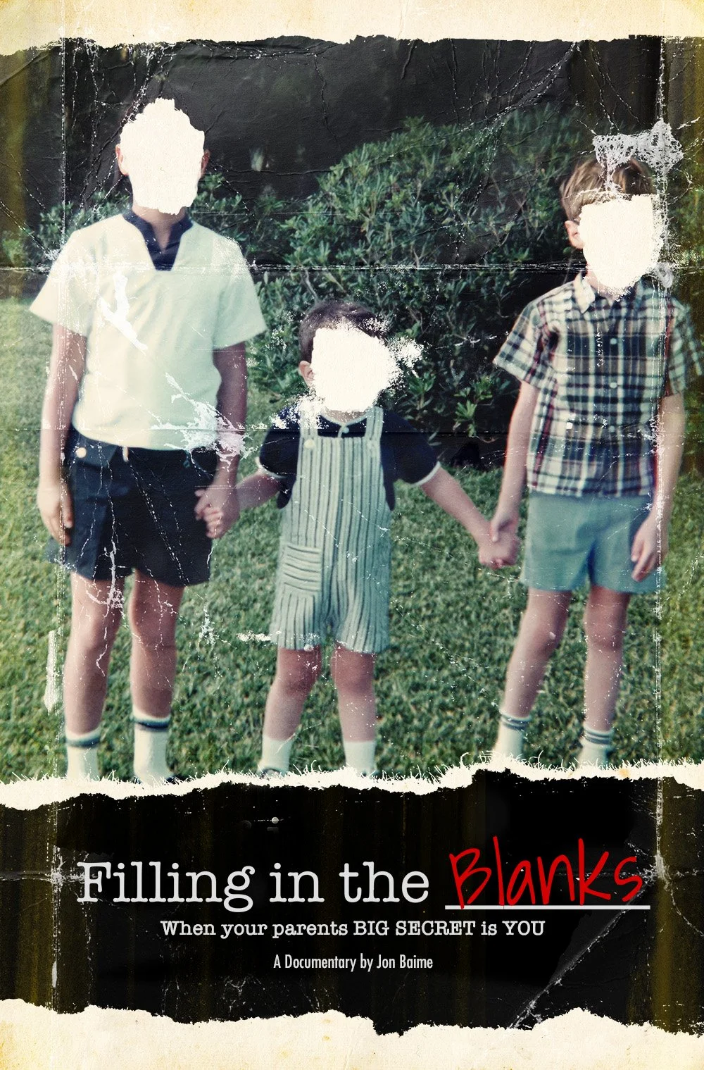 Filling in the Blanks is a documentary that explores identity, family, and the emotional impact of unexpected DNA discoveries through filmmaker Jon Baime's personal journey. The film offers an honest look at truth, belonging, and the lifelong search 