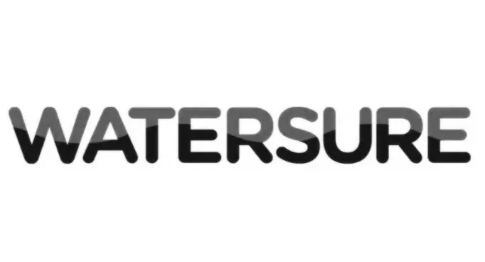 Text image with the word 'WATERSURE' in bold, gray 3D style font.