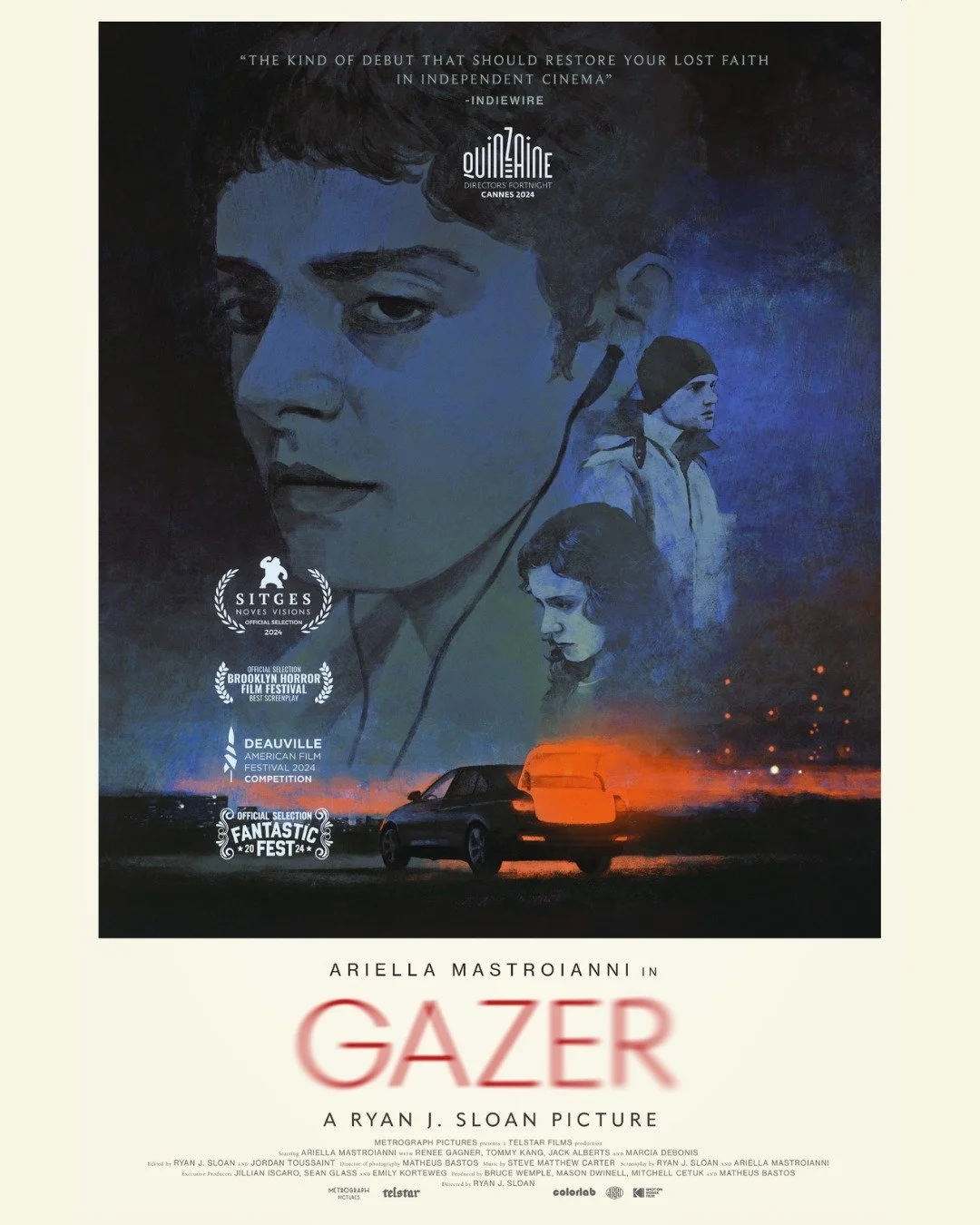 In honour of GAZER's star Ariella Mastroianni being part of IndieWire's breakout performances of 2025, here's your look at a brand new poster for Ryan J. Sloan's iconic psychological thriller! 👀