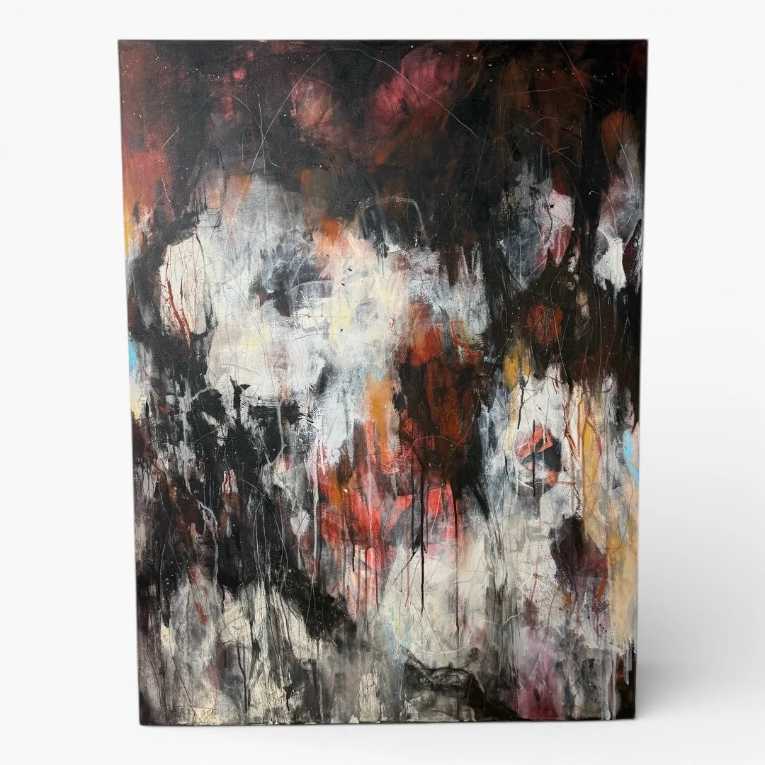 NEW WORK! &ldquo;Ash and Undertow&rdquo;, Mixed Media Acrylic Paint on Canvas, 36&rdquo;x48&rdquo;x2&rdquo;, 2026 #abstract #abstractpainting #abstractart #mixedmedia #mixedmediaartwork