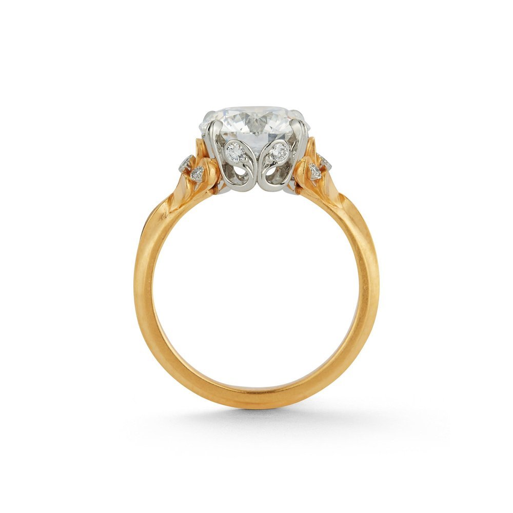 twmcclelland, McTeigue & McClelland, mc2jewels, Tim McClelland, Great Barrington MA. Wildflower collection. Elegant, artistic, unique diamond rings by master jeweler Tim TWM. Gold, platinum.