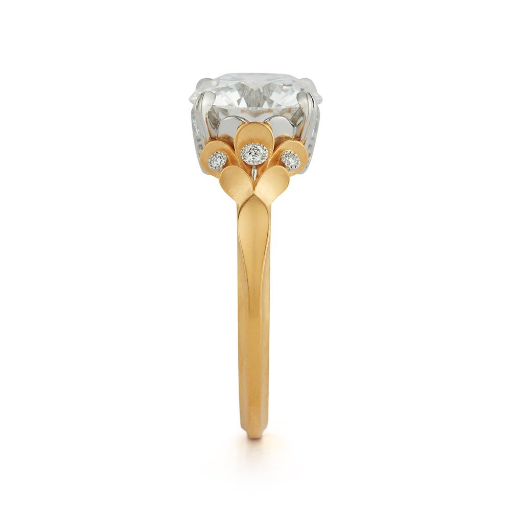 twmcclelland, McTeigue & McClelland, mc2jewels, Tim McClelland, Great Barrington MA. Wildflower collection. Elegant, artistic, unique diamond rings by master jeweler Tim TWM. Gold, platinum.