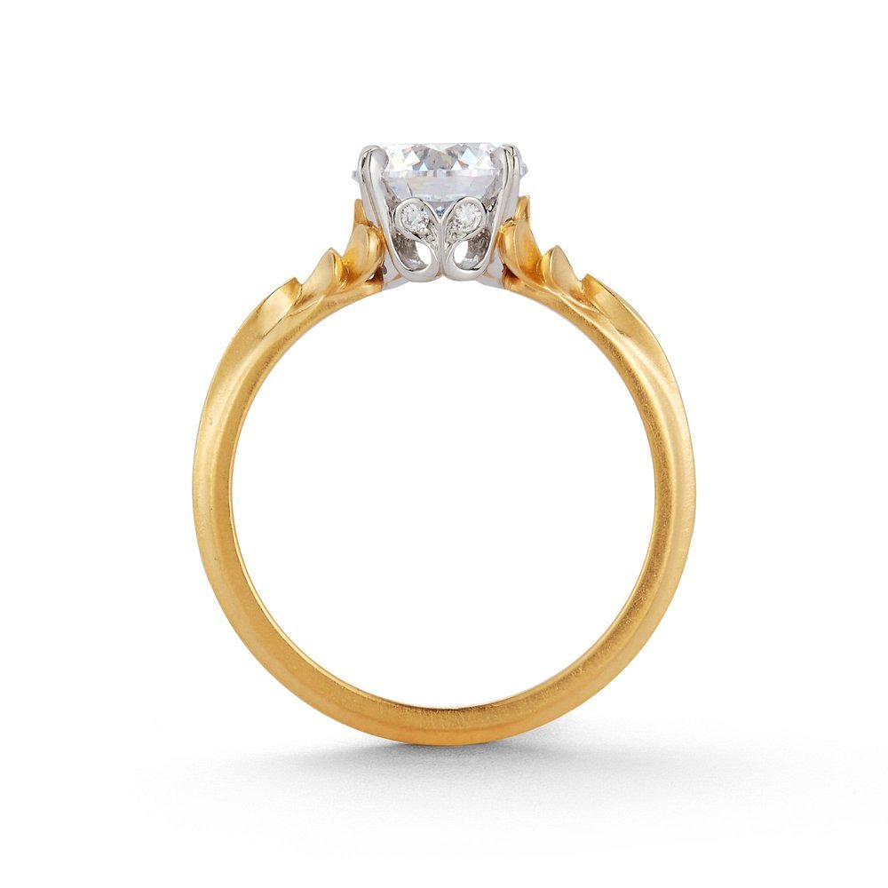 twmcclelland, McTeigue & McClelland, mc2jewels, Tim McClelland, Great Barrington MA. Wildflower collection. Elegant, artistic, unique diamond rings by master jeweler Tim TWM. Gold, platinum.