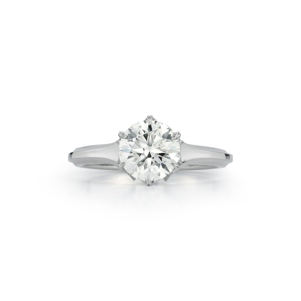 Wildflower collection. Delicate, elegant, artistic, original, beautiful, balanced, handcrafted, unique, diamond engagement rings from master fine jeweler Tim of TW McClelland TWM. Gold and platinum.