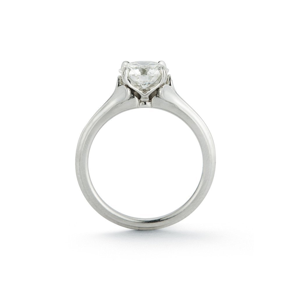 Wildflower collection. Delicate, elegant, artistic, original, beautiful, balanced, handcrafted, unique, diamond engagement rings from master fine jeweler Tim of TW McClelland TWM. Gold and platinum.