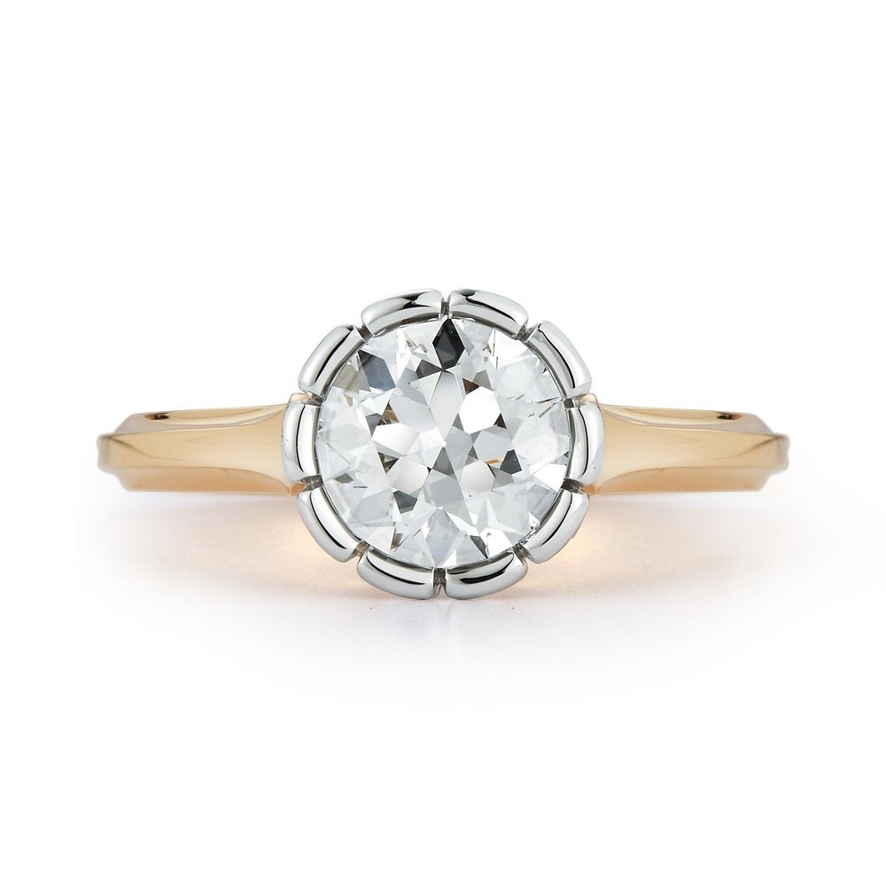 Wildflower collection. Delicate, elegant, artistic, original, beautiful, balanced, handcrafted, unique, diamond engagement rings from master fine jeweler Tim of TW McClelland TWM. Gold and platinum.