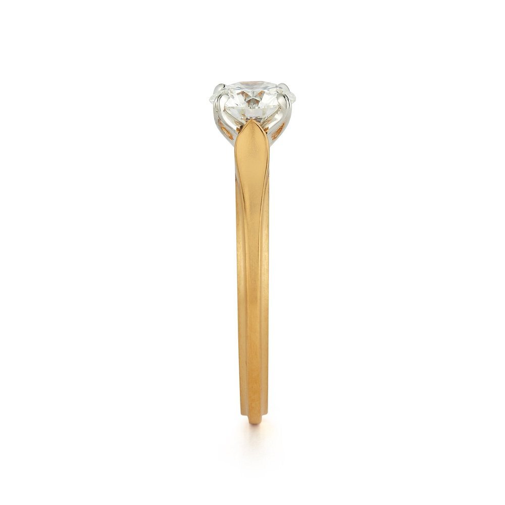 Wildflower collection. Delicate, elegant, artistic, original, beautiful, balanced, handcrafted, unique, diamond engagement rings from master fine jeweler Tim of TW McClelland TWM. Gold and platinum.