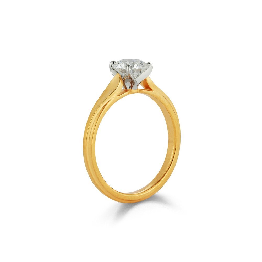 Wildflower collection. Delicate, elegant, artistic, original, beautiful, balanced, handcrafted, unique, diamond engagement rings from master fine jeweler Tim of TW McClelland TWM. Gold and platinum.