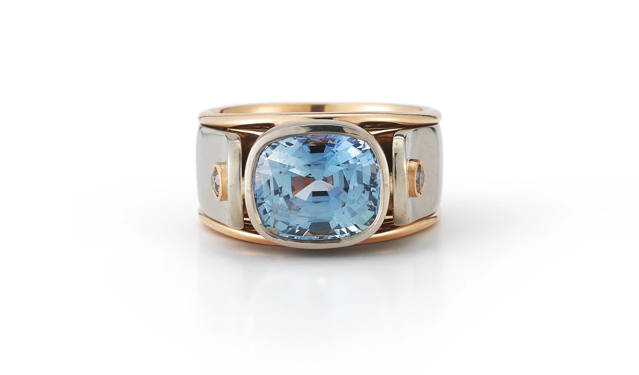 9137_A Blue Sapphire Brown Diamond Gents Ring, Pink Gold Plat, Smith.jpg