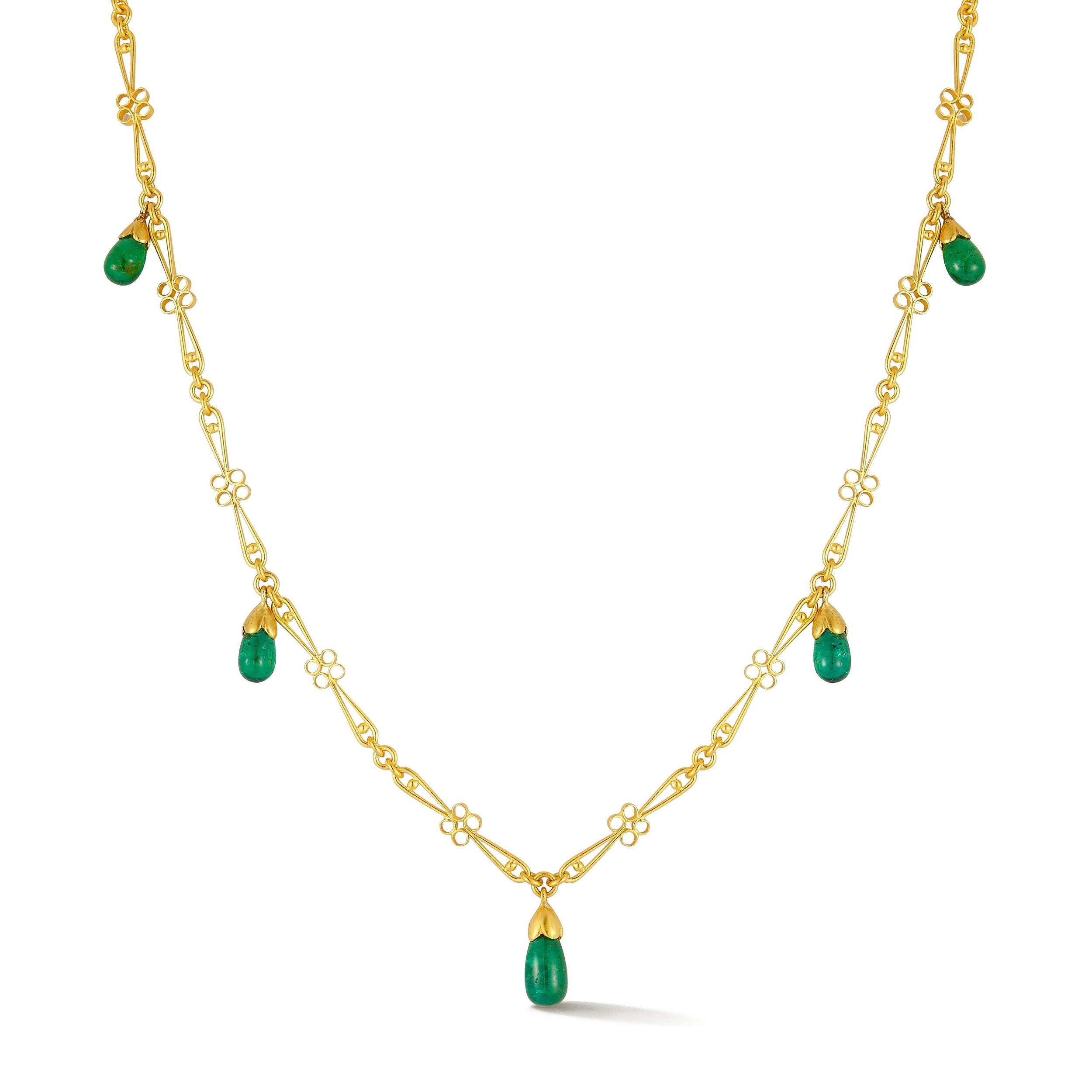 Emerald Drop Scroll Chain