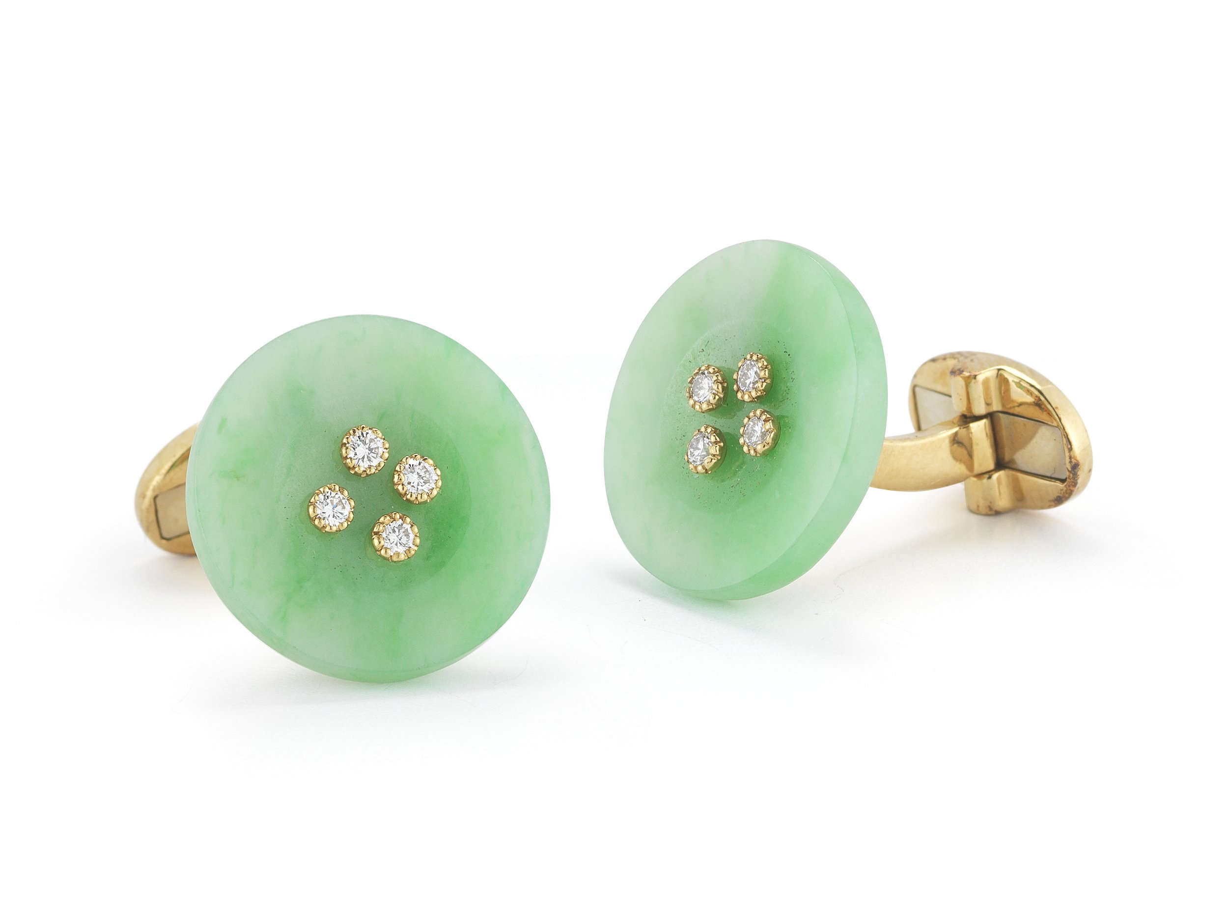0498 Jade Yellow Diamond Cufflinks.jpg