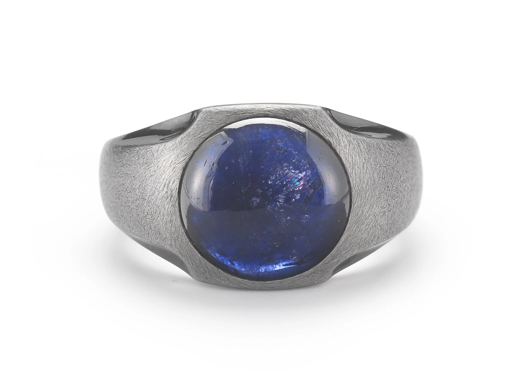 31805_a Milky Way Ring, Iron Cabochon Cut Blue Sapphire Gents Rings.jpg