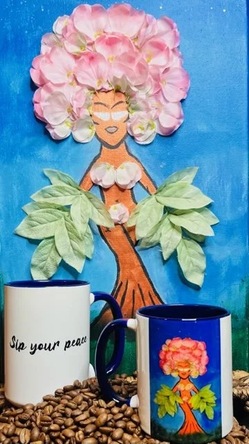 Coffee Mug Lady Tree