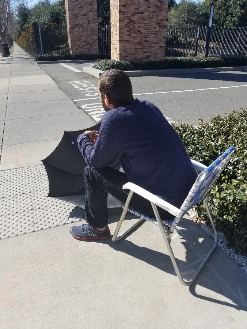 The man at the Pixar Gate
