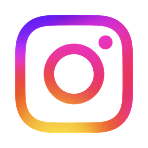 Instagram logo with a colorful gradient outline