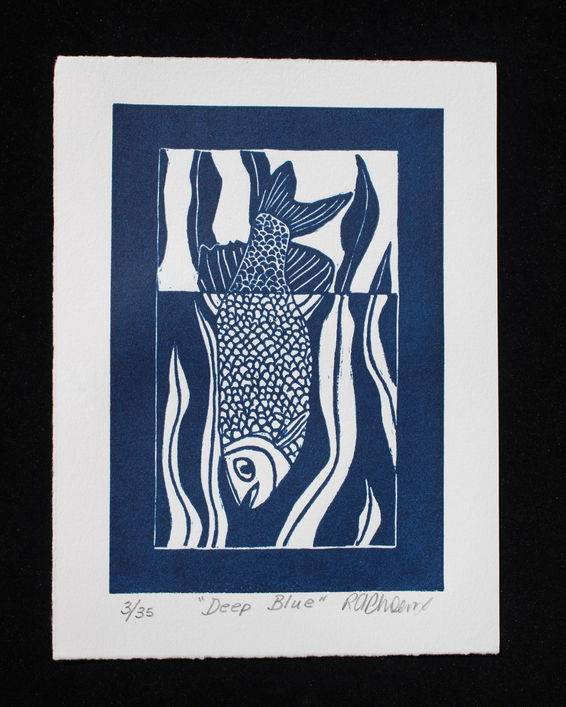 "Deep Blue"
Collaboration with my daughter (SarahNoorPhoenix.com) who sketched the image.
Fits a standard 6 x 8 frame