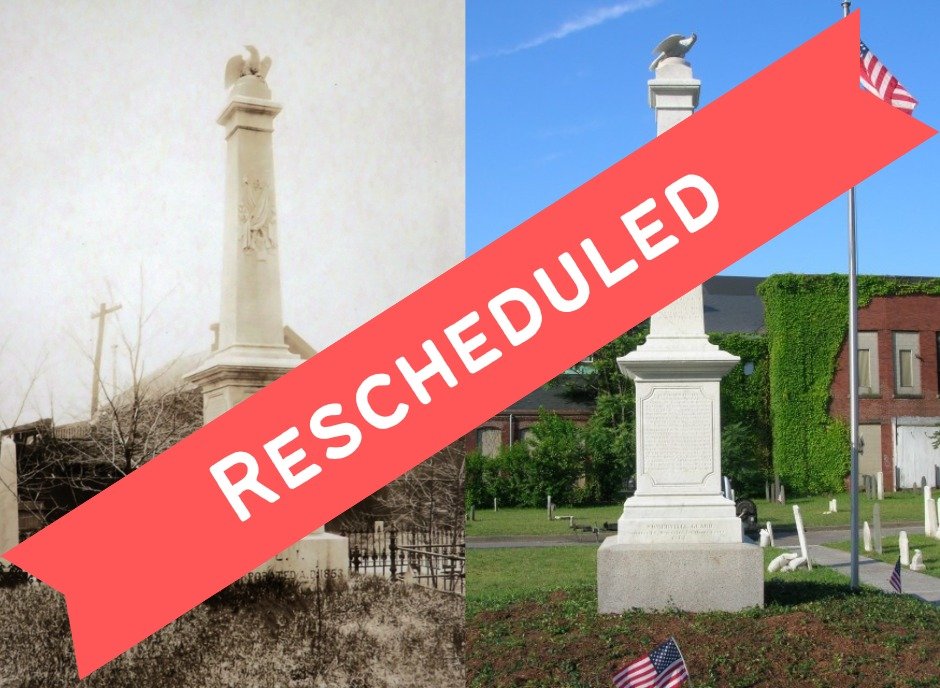 We hope to see you on the new date of Thursday, June 20 for &quot;Civil War Monuments, Burials, and Restoration.&quot; Same time (6pm) and same place (Milk Row Cemetery). Our fingers are crossed for warm and sunny skies! 

To register, visit the link