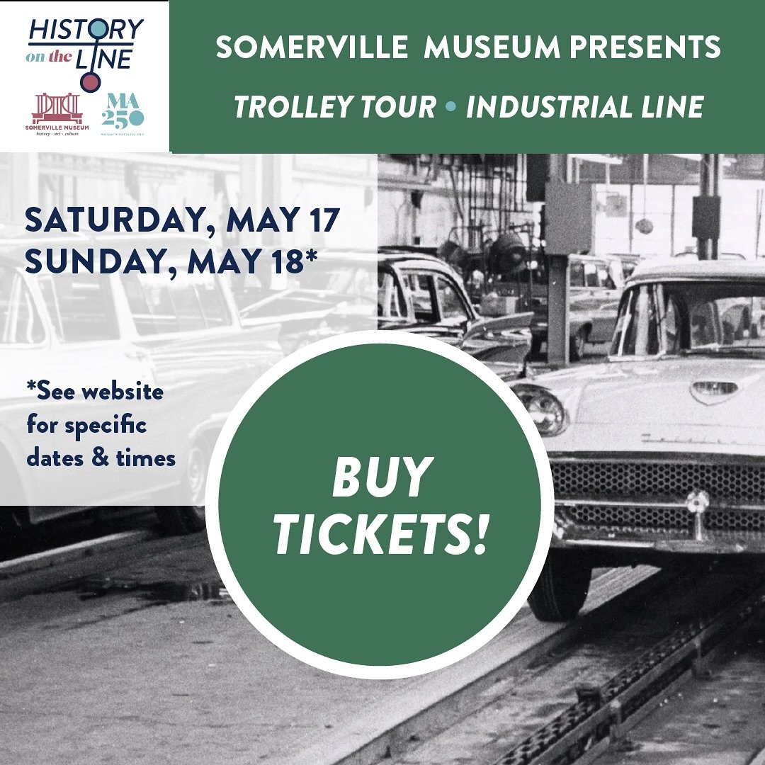 Don&rsquo;t miss the Industrial Line Trolley Tour, May 17-18, offering captivating stories of Somerville&rsquo;s industrial history. 🧱⚙️🏭

Learn about the major industries that shaped the city, how neighborhoods evolved over time, and the cultural 