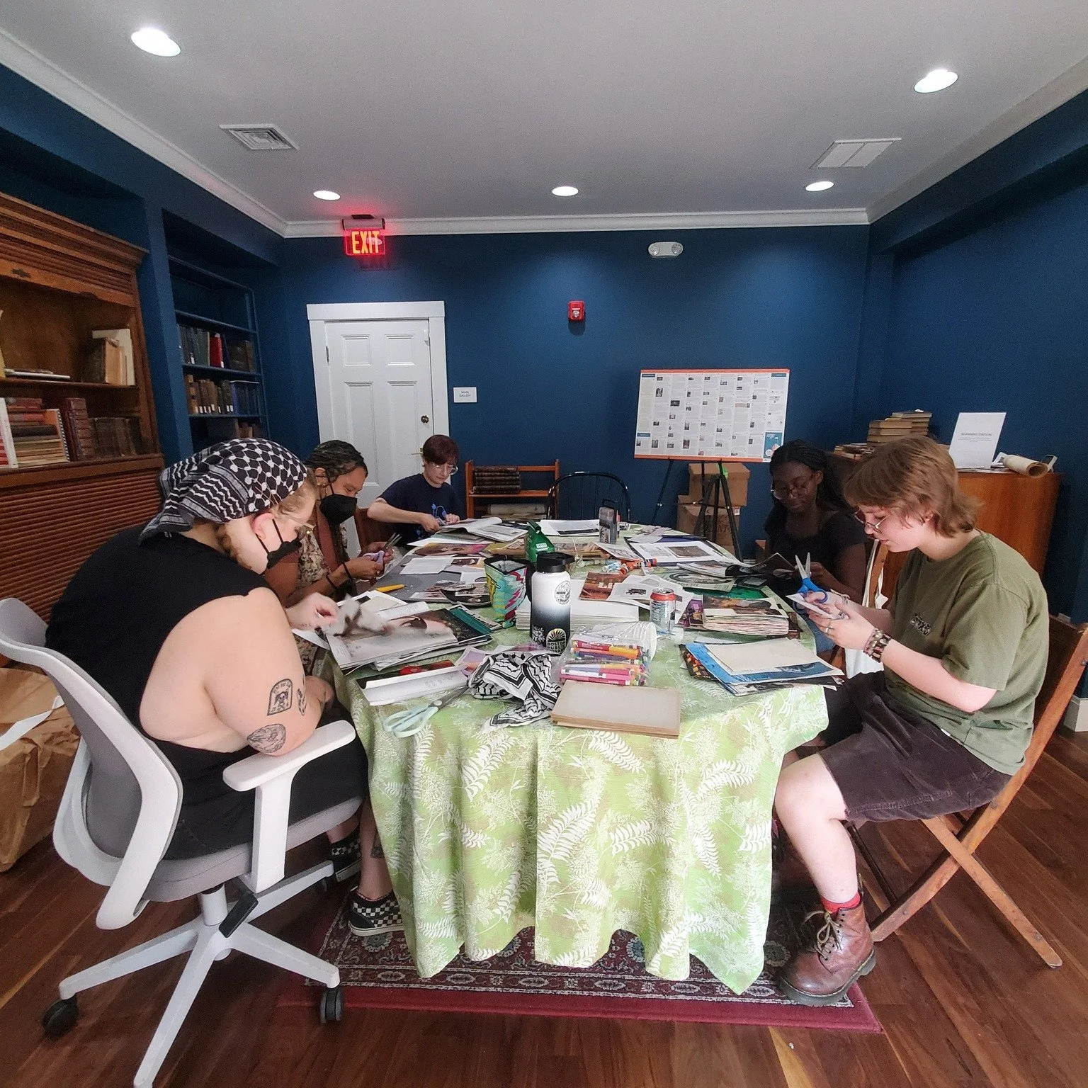 Thank you to all who came to Collaging from the Collection! We had such a great time hosting our creative remix of old Museum materials and we loved seeing what everyone came up with! See here some inspired works based on exhibition panels, Lifting t