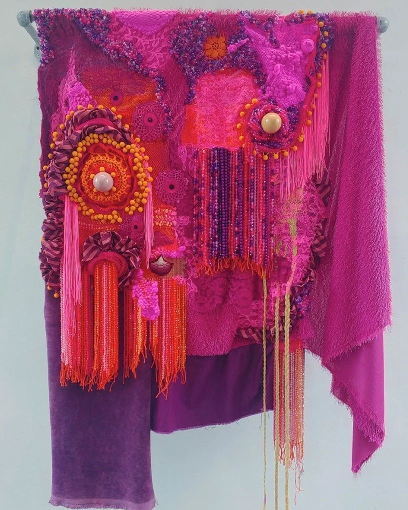 Two works by artist Samantha Fields are currently on view at the Museum.
Fields&rsquo;s practice explores history, personal narrative, and the ways bodies move through space, using materials that feel both intimate and expansive. These pieces reward 