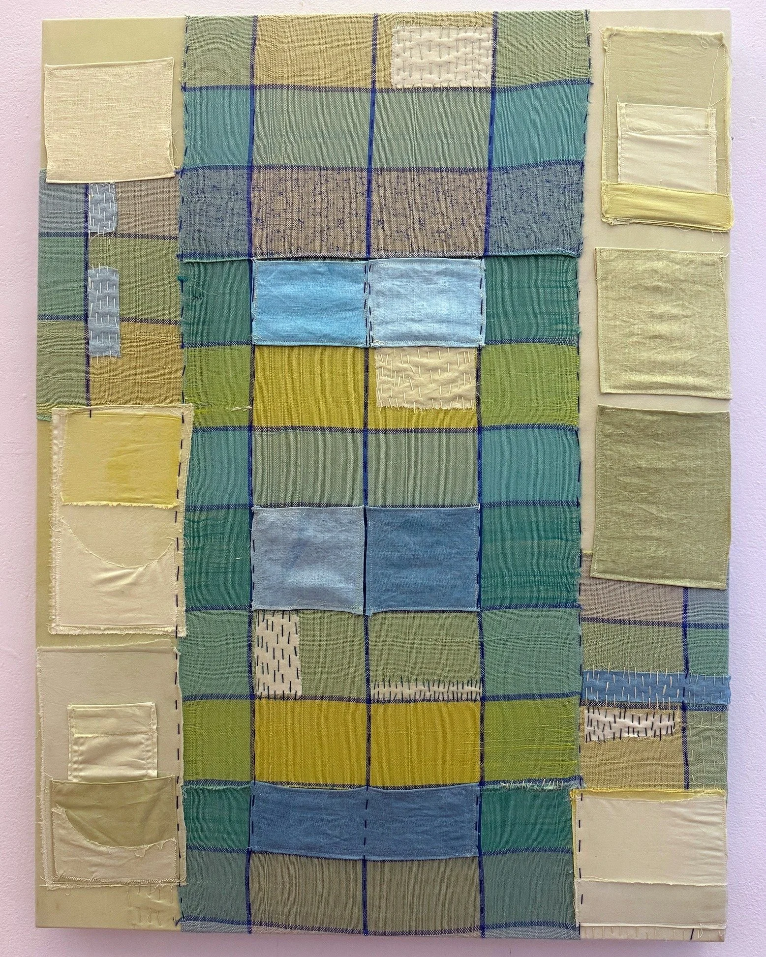 #artistspotlight. Two works by Carter Shocket (he/him) explore time, care, and trans embodiment through textile practice. @carter_shocket

CarterCare_2019_ginkgos.gsheet transforms a shared care spreadsheet into a quilt-like record of communal suppor