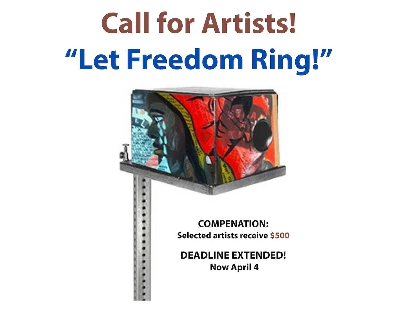 Deadline extended to April 4th! Modeled after the first residential telephone in the world which was installed here in Somerville in 1877 the Somerville Museum&rsquo;s &ldquo;Let Freedom Ring&rdquo; public art project celebrates lesser known sites in