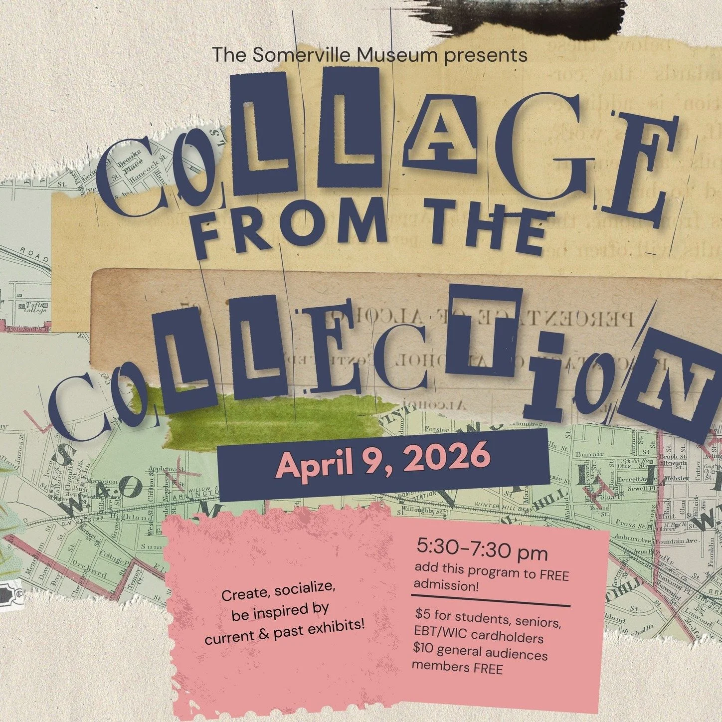 Join us for Collage from the Collection on April 9, 2026, at the Somerville Museum!

We&rsquo;re sharing photos from our previous collage night, which was such a wonderful evening filled with creativity, conversation, and inspiration. Participants tr