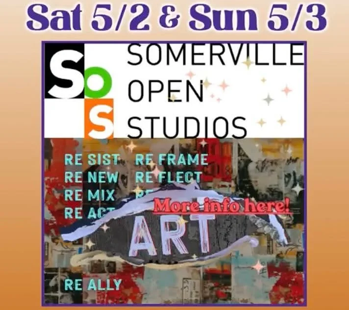 Don't miss Somerville Open Studios this weekend!  Come see the First Look show, a survey of Open Studios artists, at the Somerville Museum, open Saturday AND Sunday from 11am - 6pm!  Pick up a map and plan your route to studios of interest.
See you t